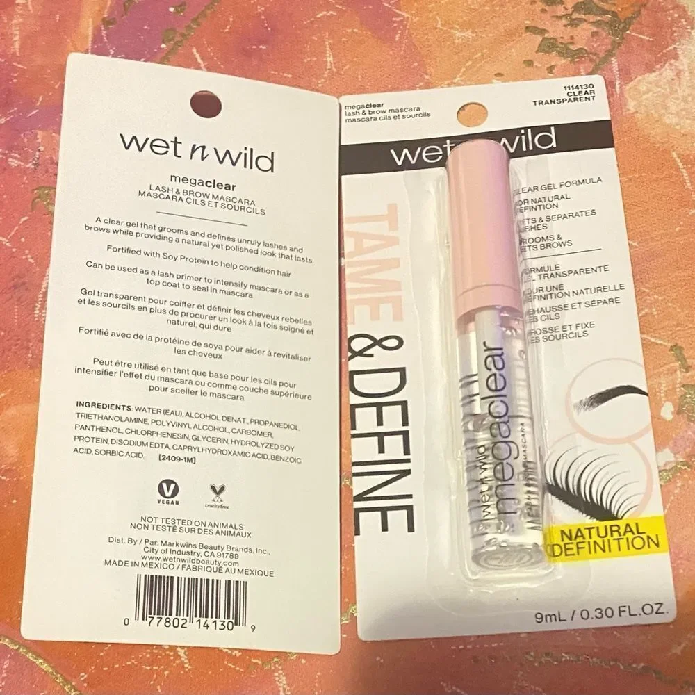 🎊 2x Wet n Wild Megaclear Lash & Brow Clear Transparent Gel Formula Mascara 9ml💥